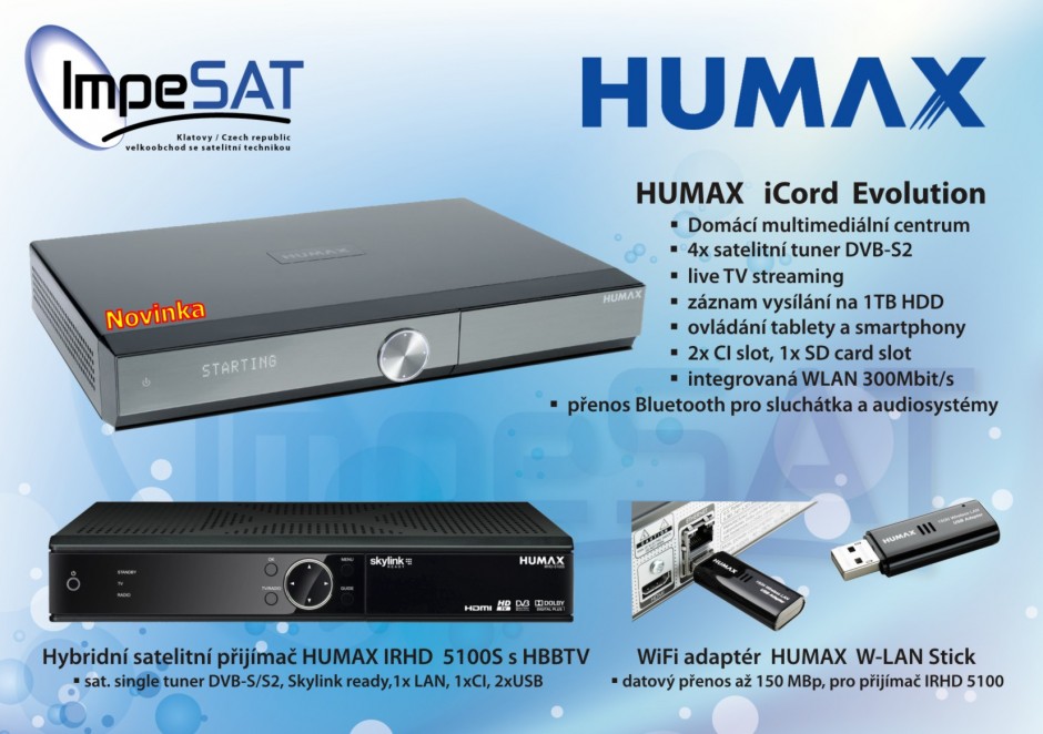 HUMAX  - satelitní přijímače