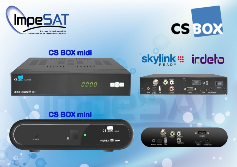 CS BOX  satelitní přijímače Skylink ready
